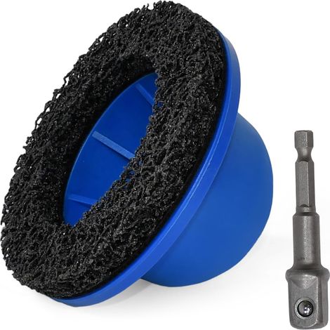 Ponceuse de Moyeu de Roue, Brosse de Moyeu de Roue 150 mm, Diamètre Intérieur 90 mm, Meuleuse de Moyeu de Roue avec Visseuse à Chocs 1/2" pour Nettoyer les Roues de Motos et Voiture (1/5)