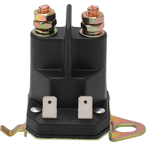 Solénoïde de démarreur 12 V 100 A – Relais de remplacement pour tondeuses Husqvarna. Jonsered. Poulan. Craftsman – Matériau ABS et métal - 532192507 (1/5)