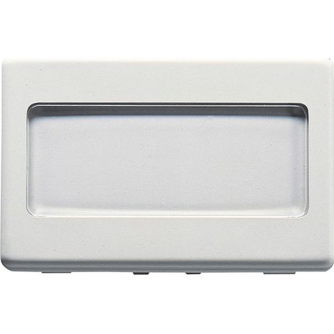 GW20024 Botón con placa portanombres iluminable 250V Na 10A 3 módulos Sistema Blanco
