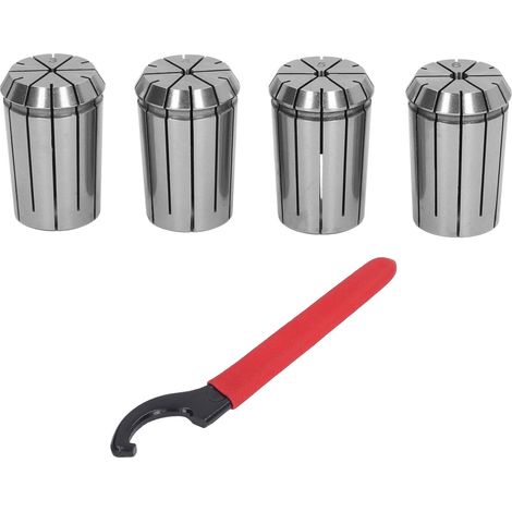 4 Pièces Mandrin à Pince Ressort Précision OZ25 Tour Mandrin Diamètre 3 4 5 6 avec Clé (1/5)