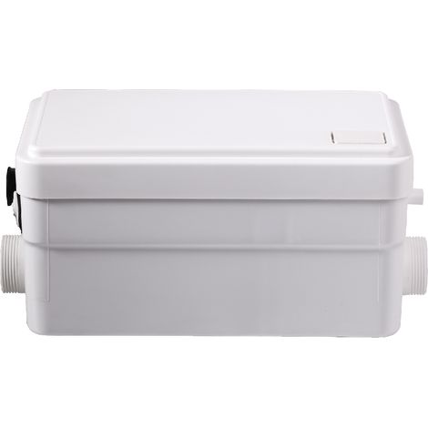 Pompe de relevage pour douche 250W – Débit 135 L/min – Évacuation jusqu'à 10 m verticalement – Filtre à charbon inclus – Silencieuse 30-40 dB – Trad4U