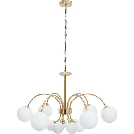 LÁMPARA de SUSPENSIÓN APP962-12CP GLAMOUR ORO 12-PUNTOS de LUZ E27 75X75X50-108CM