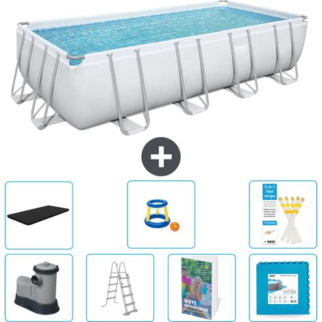 Bestway Bestway Power Steel Rectangulaire - 549x274x122 cm - 8-pièces S570 (1/4)