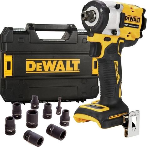 Dewalt 18v XR DCF922N Brushless 1/2 Torque Wrench Detent Pin + Tstak +9PC Socket (1/5)