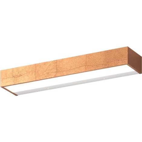 Applique classica top light bios 1213 45 led switch 1980lm alluminio illuminazione modulo integrato, finitura metallo foglia rame
