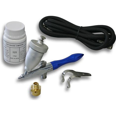 Wiltec Mini sabbiatrice „Air Eraser“, ugello 0,5 mm, tazza 15 ml, aerografo per sabbiatura