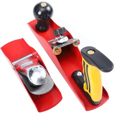 Rabot à Main pour Bois, Rabot de Finition Métallique Rouge, 1 Pièce  Poignée Ergonomique, Acier et Plastique, Outil Manuel pour Travaux de Coupe Façonnage Couleur Aléatoire (1/5)