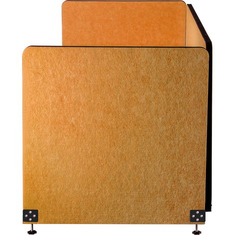 Mophorn Divisor de escritorio de 60'', panel acústico de privacidad de 3 paneles, absorción de sonido, reducción de ruido, divisor con abrazadera, amarillo liviano, reduce las distracciones (1/3)
