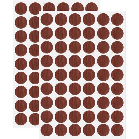 2 Feuilles Autocollants de Couverture de Trous de Vis 21mm Ambre (1/5)