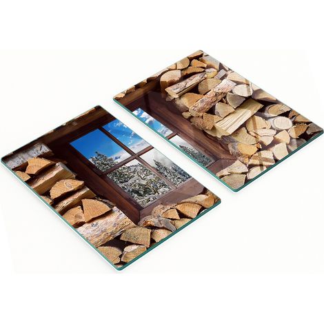 Panneaux décoratifs multifonctionnels pour cuisine, en verre trempé, pour fenêtre, hiver, 2 x 40 x 52 cm (1/5)