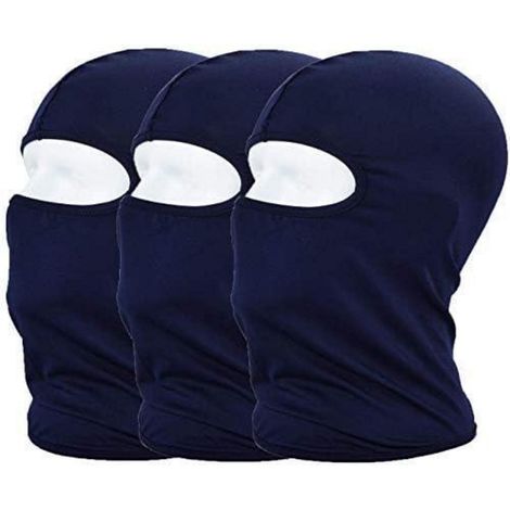 Lot de 3 cagoules de protection UV pour sports de plein air, respirantes, bleu marine (1/5)