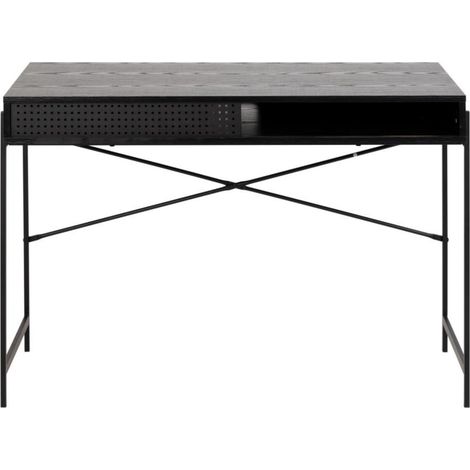 Bureau contemporain avec rangement et pieds métal - MAEL (1/5)
