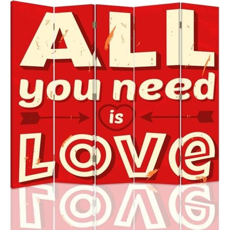 Paravento bilaterale, Tutto cià² che serve à¨ l'amore - 180x170 (1/5)