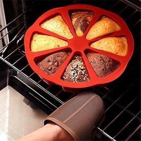 Moule à gâteau en silicone, moule à gâteau, moule à chocolat pour pâtisserie, moule à mousse, moule à pizza à 8 branches (1/4)