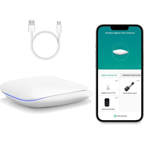 passerelle, passerelle Zigbee, passerelle Bluettooth, via l'application Smart Life à distance (il peut connecter 128 appareils) (1/5)