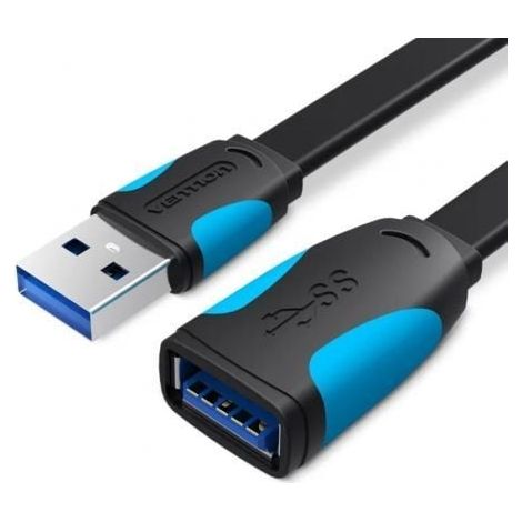 Cable Alargador USB 3.0 Vention VAS-A13-B150/ USB Macho - USB Hembra/ 5Gbps/ 1.5m/ Negro y Azul