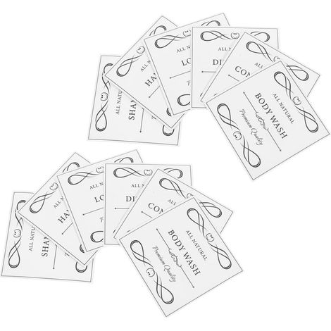 Klebeetiketten für Seife und Lotion 6 Stück 75 x 75 mm PVC (1/5)