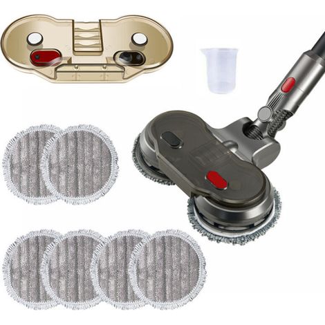 Electric Mop Head for Dyson V7 / V8 / V10 / V11 / V15 Vacuum Cleaner, Dyson Electric Floor Mop with Removable Water Tank and 6 Washable Mop Pads (Grey) (1/3)