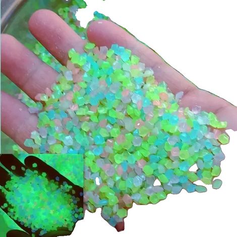 Guijarros luminosos, decoración para exteriores, mejora de acuarios, color, 1000 piezas - 3-5 mm - a (1/2)