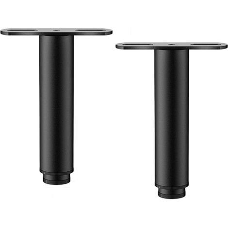 Pie de cama - No especificado - Metal ajustable - Altura de 18 a 33 cm - 2 piezas - Negro (1/5)