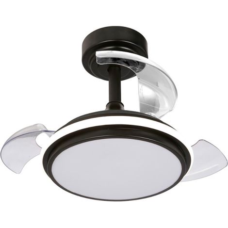 Antila Mini XS Schwarzer LED-Lüfter 35W 3000Lm CCT