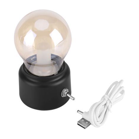 Jeffergarden Creative Retro LED Night Light, USB Rechargeable Night Light, Black (1/5)