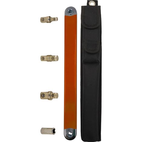 Clé à cliquet extensible 3/8 universelle multifonction longue en acier au carbone orange, ensemble pratique (1/5)