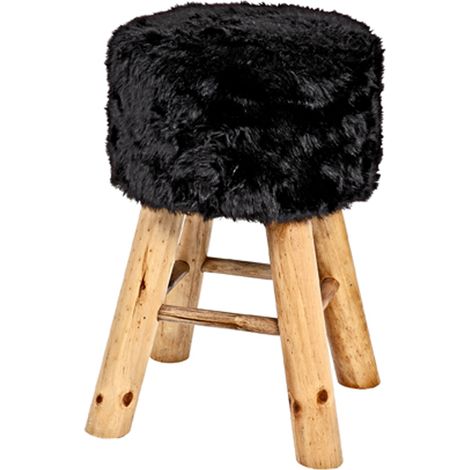 Tabouret noir Dim : H45 x Ø30 cm