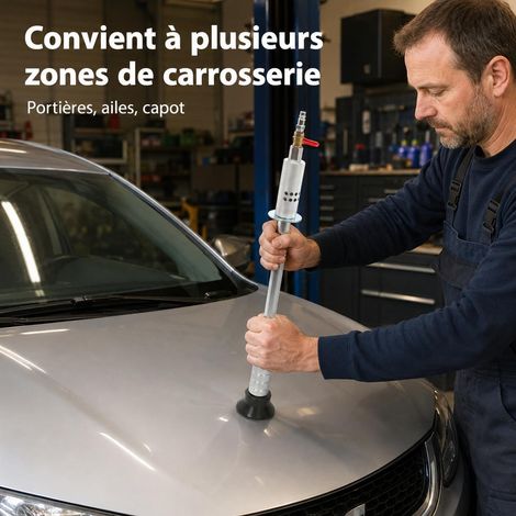 Débosseleur Pneumatique Carrosserie 3 Ventouses, Kit Débosselage Sans Peinture 8-15.5cm, Outil Carrosserie Pneumatique 3.8kg pour Bosses Voiture (1/5)