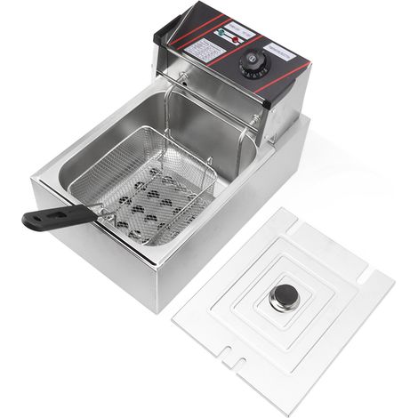Elektrische Fritteuse, Mehrzweckgerät, Einzeltopf, Tischgerät für Zuhause, Restaurant, Kantine, Getränkemarkt, EU-Standard 250 V (1/5)