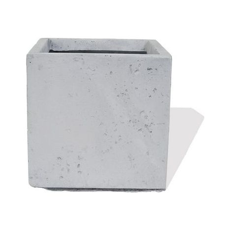 Köhko® Blumenkübel aus Fiberglas Pflanztopf 40x40x41 cm Elfenbeinfarben Quadrat