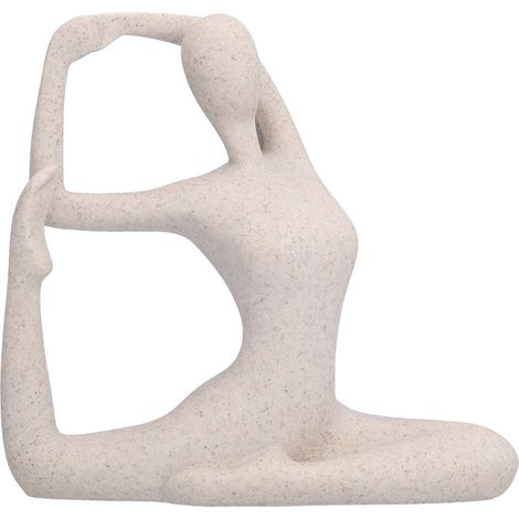 Statue de Pose de Yoga en Résine Sable Nordique - Décoration de Bureau et Cadeau de Collection pour la Maison BL562 (1/5)