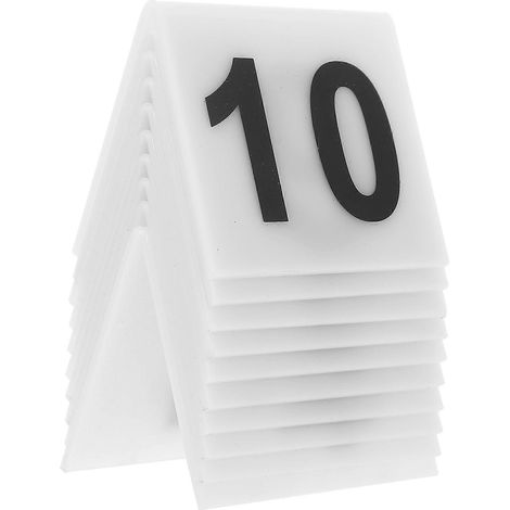 Lot de 10 marqueurs numérotés en acrylique réutilisables pour table de restaurant (numéros de preuve) (1/5)