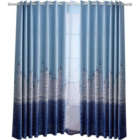 Rideau Occultant Complet en Polyester - Décoration pour Chambre ou Salon (Rose) (1/4)