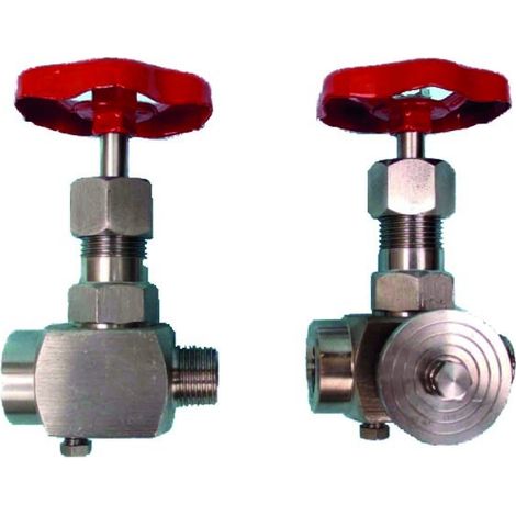 Rubinetto porta manometro in acciaio inox per acqua 3/8" mf