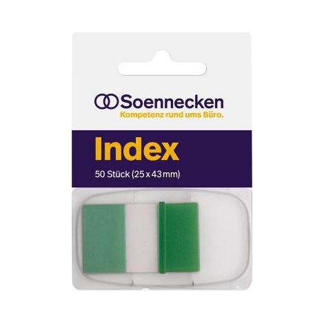 Haftstreifen Index 43 x 25 mm (B x H) grün 50 Bl. (1/3)