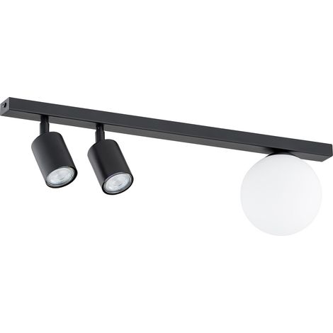Plafoniera Minimal 3 Luci Baster In Acciaio Nero E14+Gu10 (1/5)