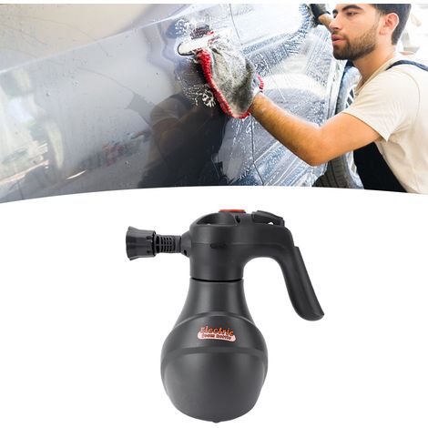 Lanzador de espuma eléctrico recargable para limpieza de automóviles y jardinería con bomba de PA de alta presión, capacidad de 1,5 L, incluye 2 baterías de litio. (1/5)