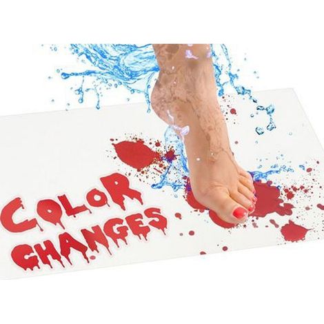 Tappetini di Halloween, tappetini da bagno insanguinati, tappeti che cambiano colore e diventano rossi quando (1/5)