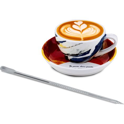 Stylo à Dessin Latte en Acier Inoxydable pour Art Café DIY (1/5)