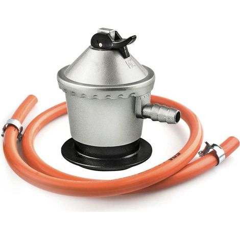 Kit de tuyau butane double couche YREGAS de 1 mètre de long avec régulateur et colliers de fixation métalliques