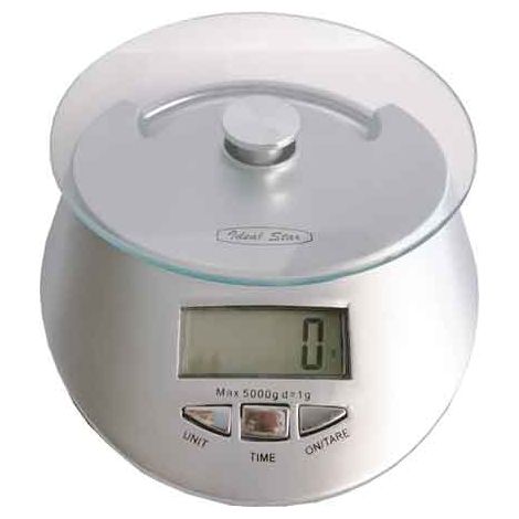 BILANCIA DIGITALE IDEAL STAR IN VETRO CapacitÃE 5 kg - IDEAL STAR