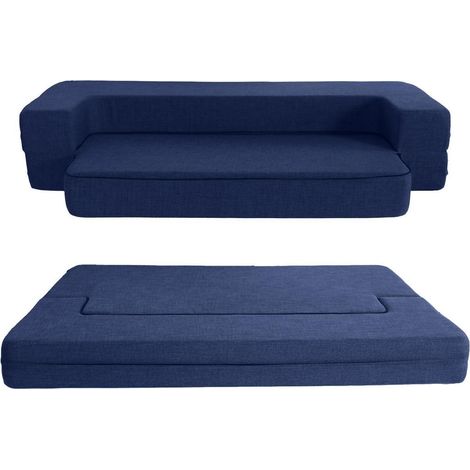 Faltbares Boden-Doppelsofa mit Memory-Schaum, dunkelblau (1/5)
