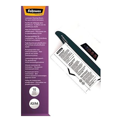 Petite papeterie de bureau FELLOWES FEUILLE DE NETTOYAGE POUR PLASTIFIEUSES X10 (1/3)