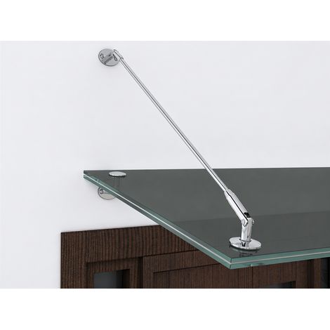 Glaswerk Westfalen - (3STR) Tetto in vetro grigio 200x90 cm incl. supporto (1/5)