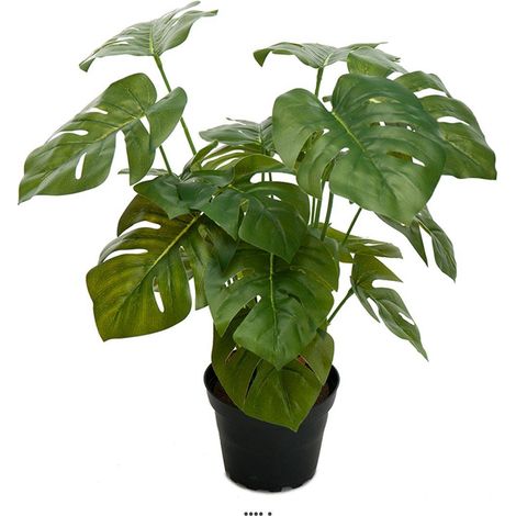 Philodendron artificiel en pot H 35 cm feuillage tergal (1/4)