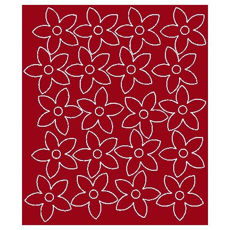 Wandaufkleber mit Blumenmotiv, 20 Stück, dunkelrot glänzend