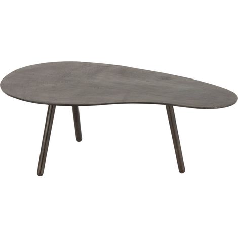 Table basse goutte métal noir design contemporain pour salon - Noir mat effet métal (1/5)