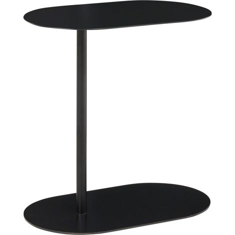 Side End Table Black Metal 48 x 49 cm Modern Minimalist MILLE (1/5)