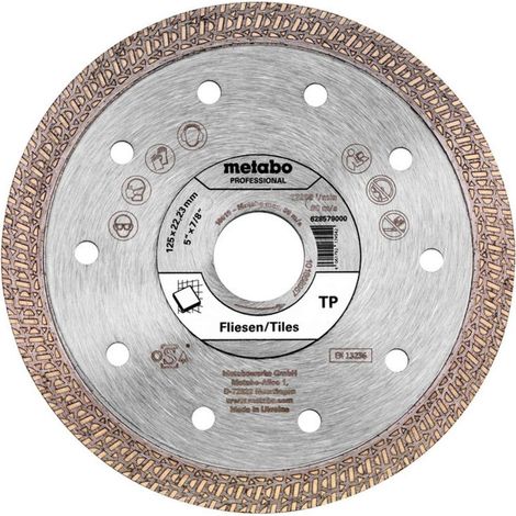 Metabo - Disco da taglio diamantato per pavimenti e piastrelle 125x22,23 mm 628579000